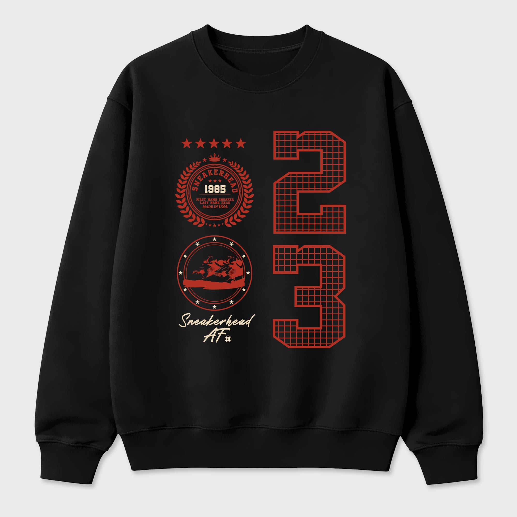 Sneaker Emblem Graphic T-Shirt sneaker match tee designed for the Air Jordan 4 Brick After Brick, featuring coordinated color options for a perfect streetwear match. Black 2 shirt.
