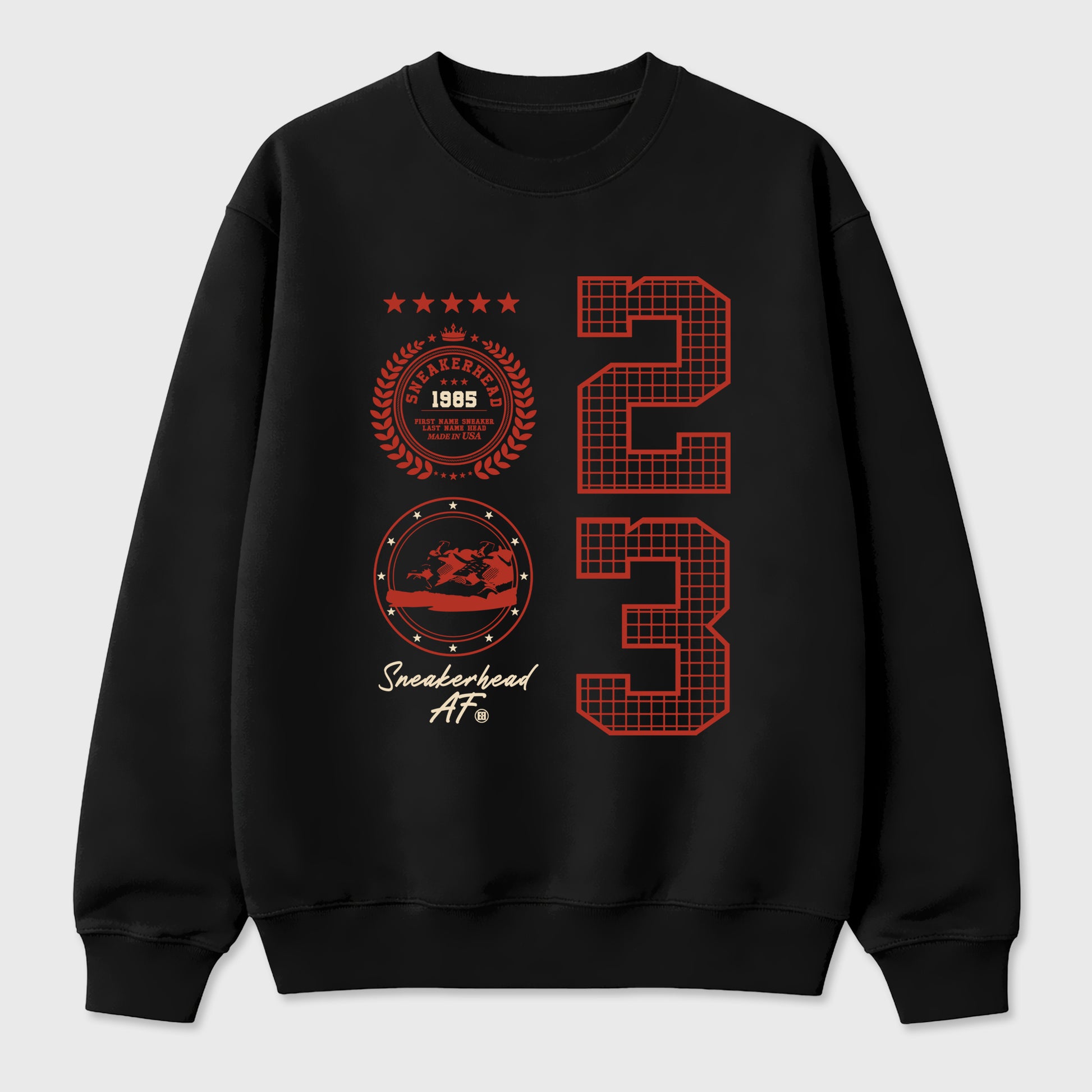 Sneaker Emblem Graphic T-Shirt sneaker match tee designed for the Air Jordan 4 Brick After Brick, featuring coordinated color options for a perfect streetwear match. Black 2 shirt.