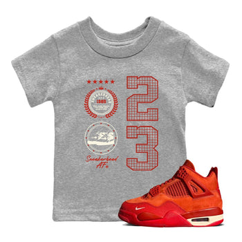 4s Brick By Brick best t shirts to wear with jordans Sneaker Emblem sneaker match tees Nigel Sylvester x Air Jordan 4 Brick by Brick match shoes to clothes SNRT Sneaker Tees Youth Baby Heather Grey 1 tee