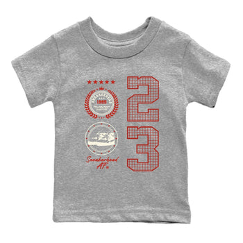 4s Brick By Brick best t shirts to wear with jordans Sneaker Emblem sneaker match tees Nigel Sylvester x Air Jordan 4 Brick by Brick match shoes to clothes SNRT Sneaker Tees Youth Baby Heather Grey 2 tee