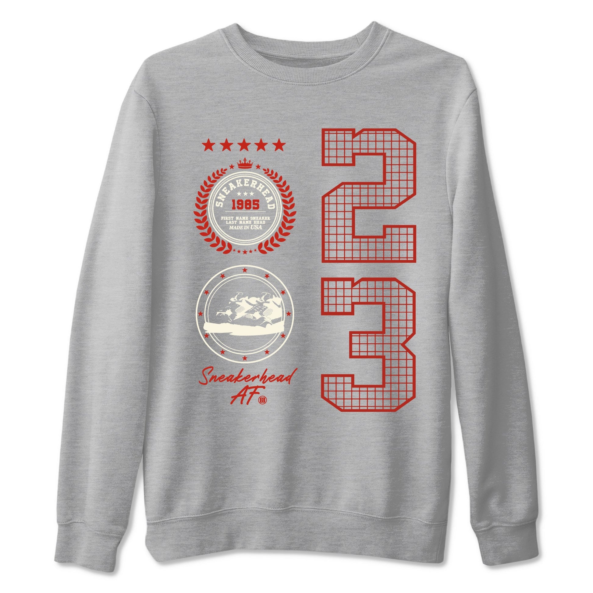 4s Brick By Brick best t shirts to wear with jordans Sneaker Emblem sneaker match tees Nigel Sylvester x Air Jordan 4 Brick by Brick match shoes to clothes SNRT Sneaker Tees unisex cotton Heather Grey 2 shirts