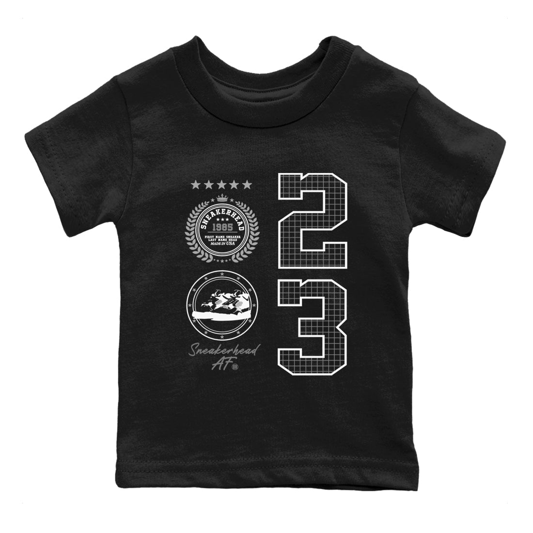 4s Fear shirts to match jordans Sneaker Emblem sneaker match tees Air Jordan 4 Retro Fear match shoes to clothes SNRT Sneaker Tees Youth Baby Black 2 tee