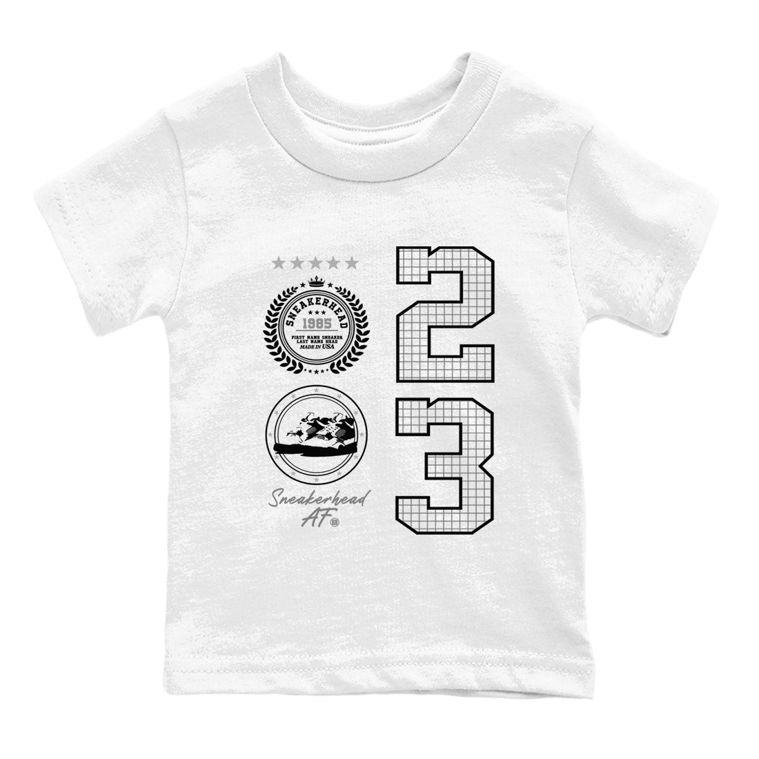 4s Fear shirts to match jordans Sneaker Emblem sneaker match tees Air Jordan 4 Retro Fear match shoes to clothes SNRT Sneaker Tees Youth Baby White 2 tee