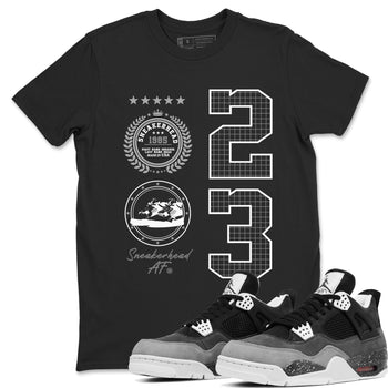 4s Fear shirts to match jordans Sneaker Emblem sneaker match tees Air Jordan 4 Retro Fear match shoes to clothes SNRT Sneaker Tees unisex cotton Black 1 shirts
