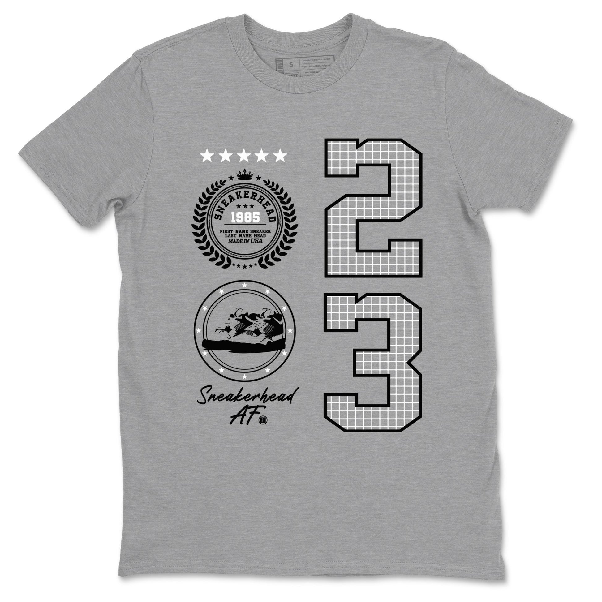 4s Fear shirts to match jordans Sneaker Emblem sneaker match tees Air Jordan 4 Retro Fear match shoes to clothes SNRT Sneaker Tees unisex cotton Heather Grey 2 shirts