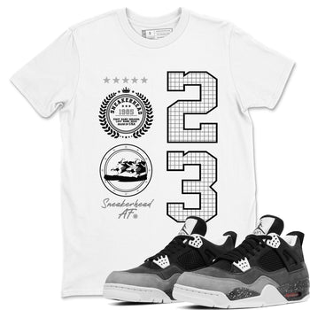 4s Fear shirts to match jordans Sneaker Emblem sneaker match tees Air Jordan 4 Retro Fear match shoes to clothes SNRT Sneaker Tees unisex cotton White 1 shirts