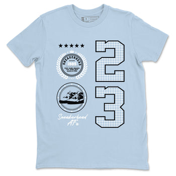 Air Jordan 4 WMNS Aluminumsneaker match tee Sneaker Emblem sneaker match tees Air Jordan 4 Forget Me Not best t-shirts to match jordans SNRT Sneaker Tees unisex cotton Light Blue 2 shirts