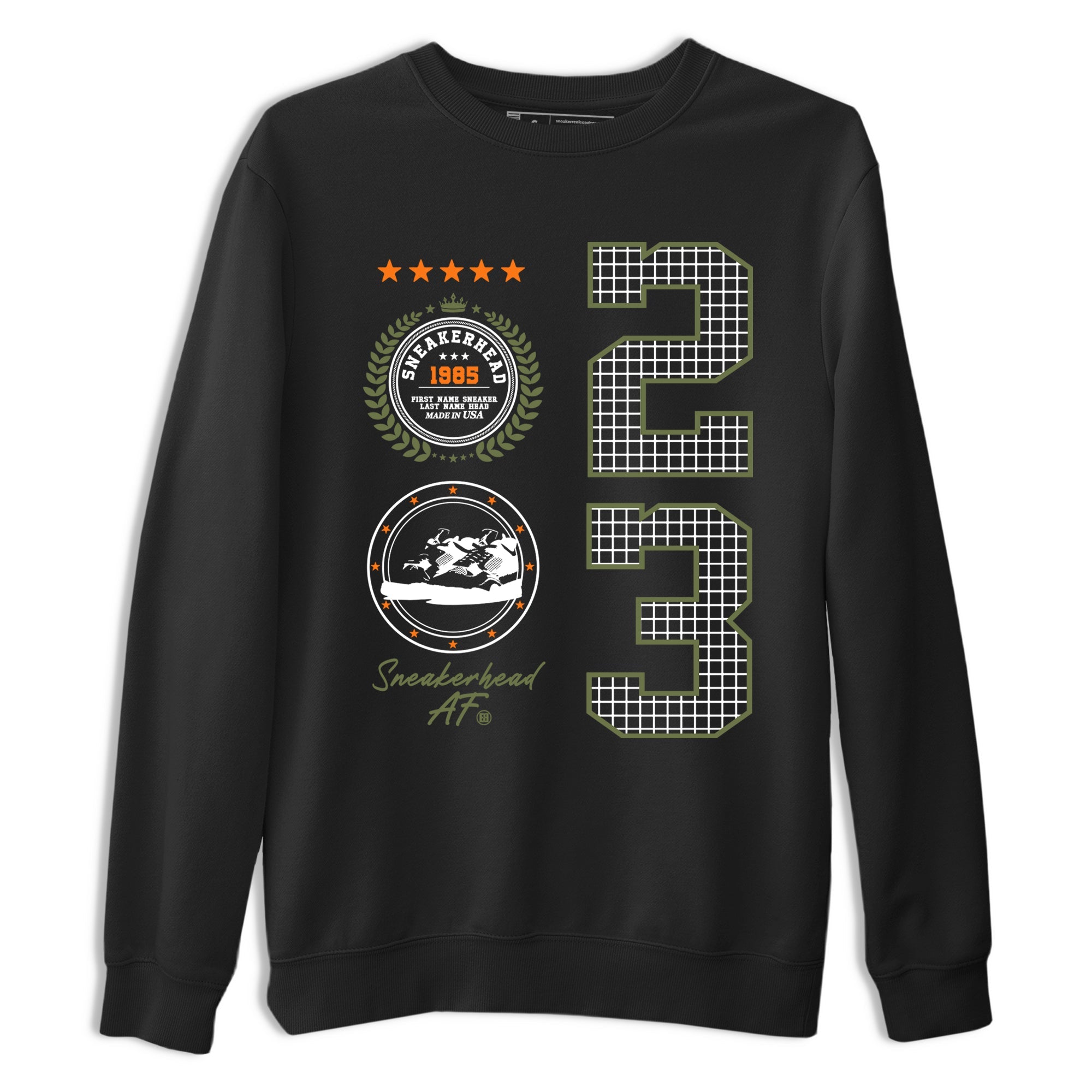 Sneaker match tees – Sneaker Tees To Match Undefeated inspired colorways Air Jordan 4 OG Olive Shoes  – Sneaker Emblem Tee Black 2