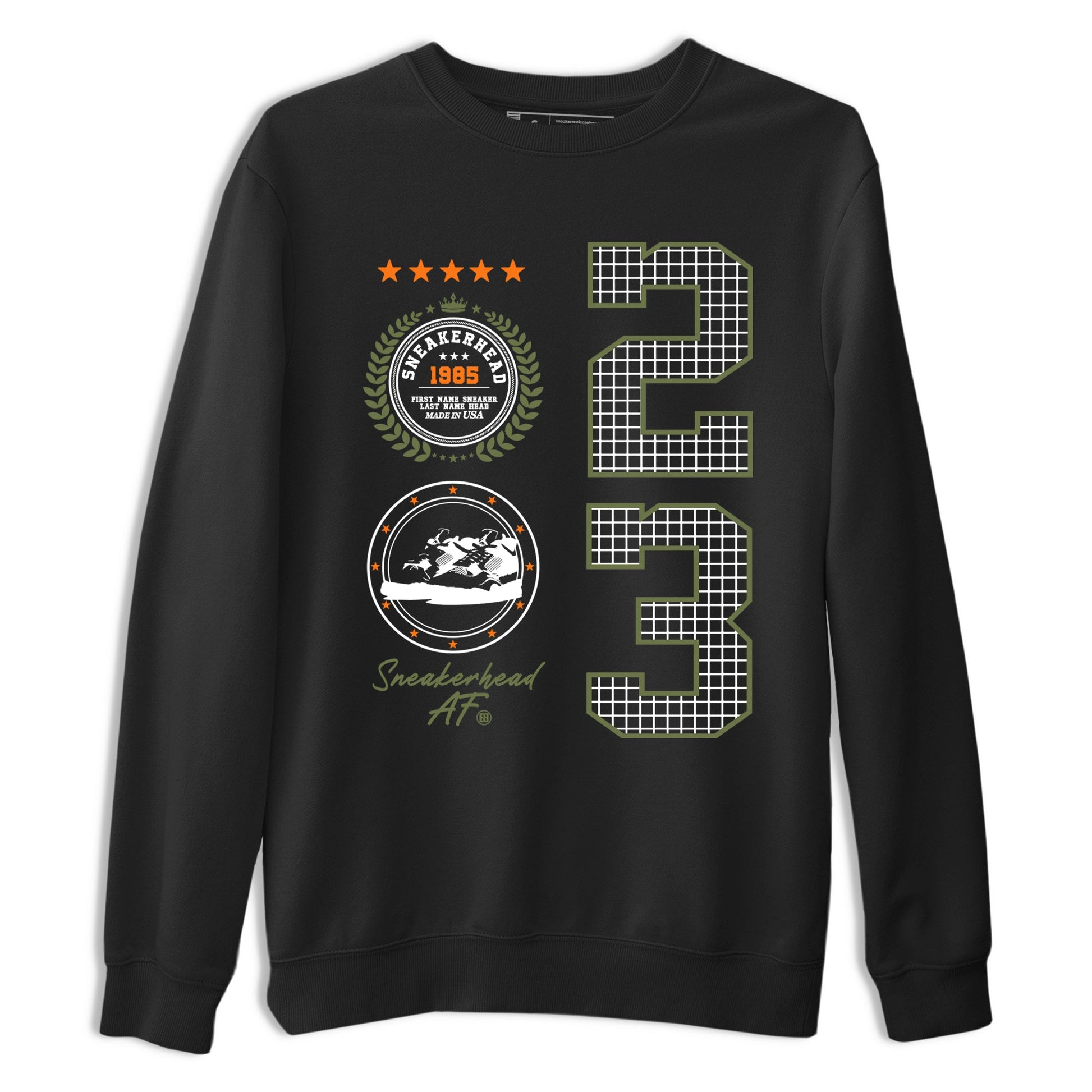 Sneaker match tees – Sneaker Tees To Match Undefeated inspired colorways Air Jordan 4 OG Olive Shoes  – Sneaker Emblem Tee Black 2