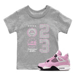 4s Orchid shirts to match jordans Sneaker Emblem sneaker match tees Air Jordan 4 Orchid match shoes to clothes SNRT Sneaker Tees Youth Baby Heather Grey 1 tee