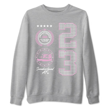 4s Orchid shirts to match jordans Sneaker Emblem sneaker match tees Air Jordan 4 Orchid match shoes to clothes SNRT Sneaker Tees unisex cotton Heather Grey 2 shirts