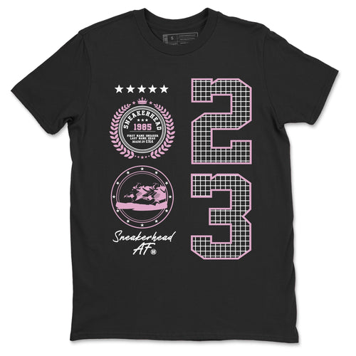 4s Orchid shirts to match jordans Sneaker Emblem sneaker match tees Air Jordan 4 Orchid match shoes to clothes SNRT Sneaker Tees unisex cotton Black 2 shirts