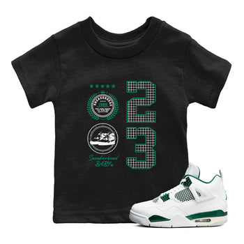 4s Oxidized Green shirts to match jordans Sneaker Emblem sneaker match tees Air Jordan 4 Oxidized Green SNRT Sneaker Tees streetwear brand Baby and Youth Black 1 cotton tee