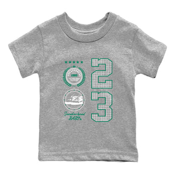 4s Oxidized Green shirts to match jordans Sneaker Emblem sneaker match tees Air Jordan 4 Oxidized Green SNRT Sneaker Tees streetwear brand Baby and Youth Heather Grey 2 cotton tee