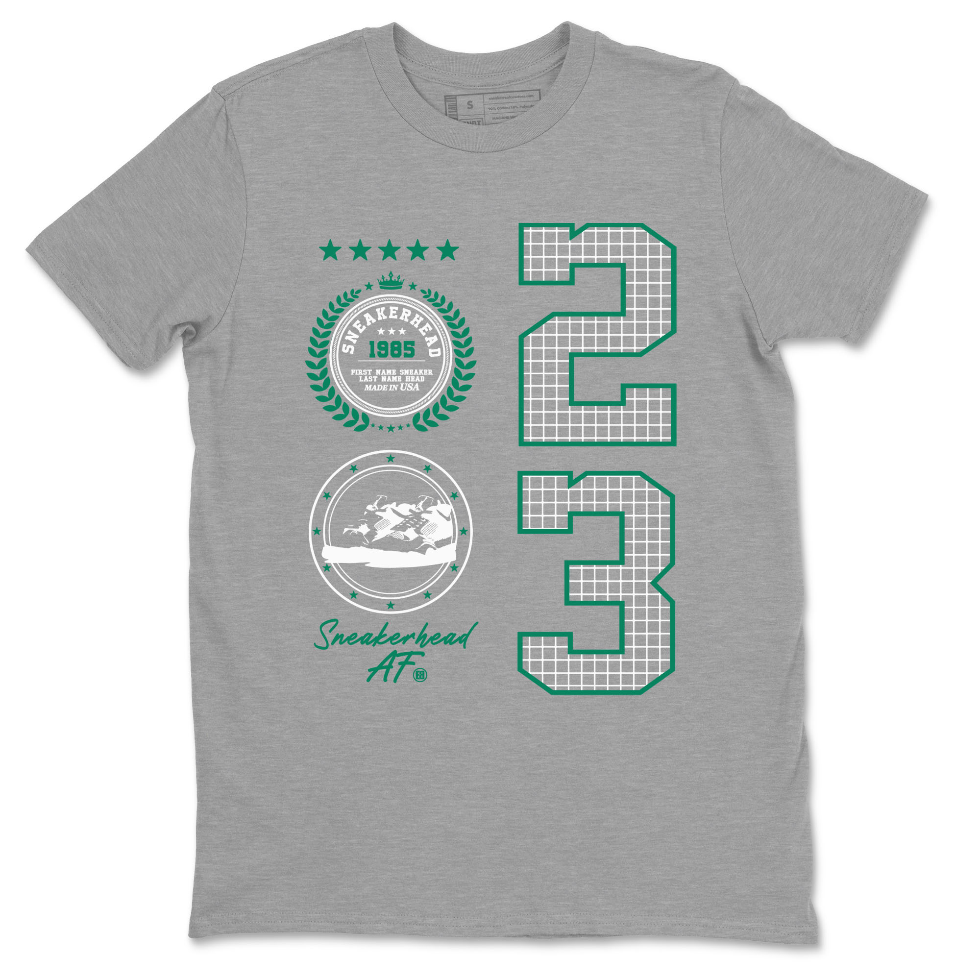 4s Oxidized Green shirts to match jordans Sneaker Emblem sneaker match tees Air Jordan 4 Oxidized Green SNRT Sneaker Tees streetwear brand Heather Grey 2 unisex cotton tee