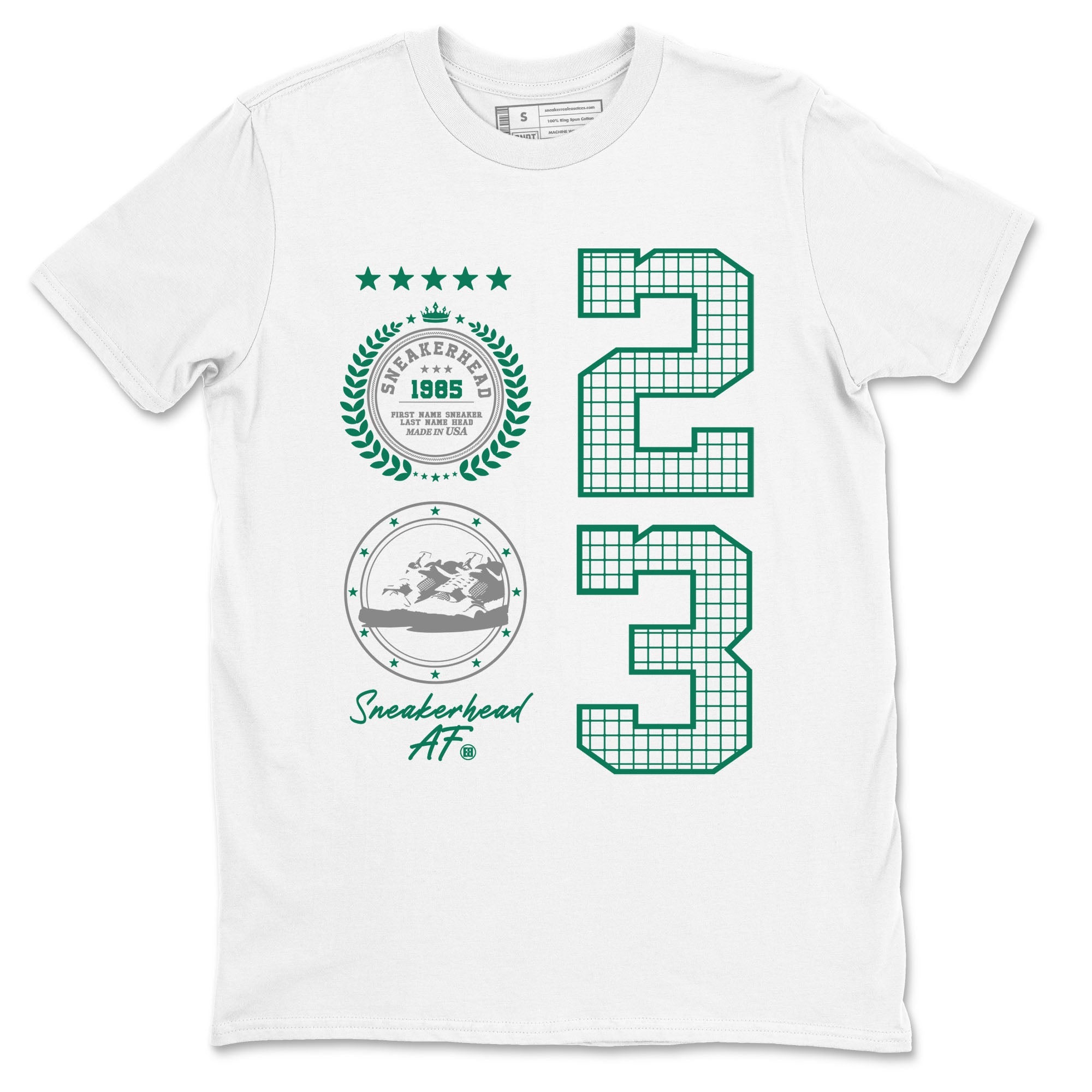 4s Oxidized Green shirts to match jordans Sneaker Emblem sneaker match tees Air Jordan 4 Oxidized Green SNRT Sneaker Tees streetwear brand White 2 unisex cotton tee