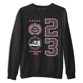 Perfect Valentine's Day Gifts graphic tee  – Sneaker Tees To Match Air Jordan 4 Pink Thunder – Sneaker Emblem Tee Black 2