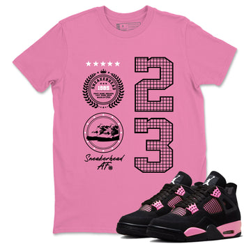 Perfect Valentine's Day Gifts graphic tee  – Sneaker Tees To Match Air Jordan 4 Pink Thunder – Sneaker Emblem Tee Bubble Gum 1