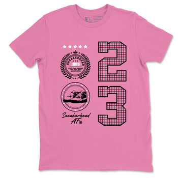 Perfect Valentine's Day Gifts graphic tee  – Sneaker Tees To Match Air Jordan 4 Pink Thunder – Sneaker Emblem Tee Bubble Gum 2