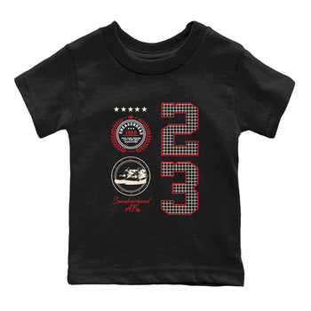Best Sneakerfits graphic tee – Perfect Valentine's Day outfits to match Air Jordan 4 Valentines Day – Sneaker Emblem Kids T-Shirt Black 2