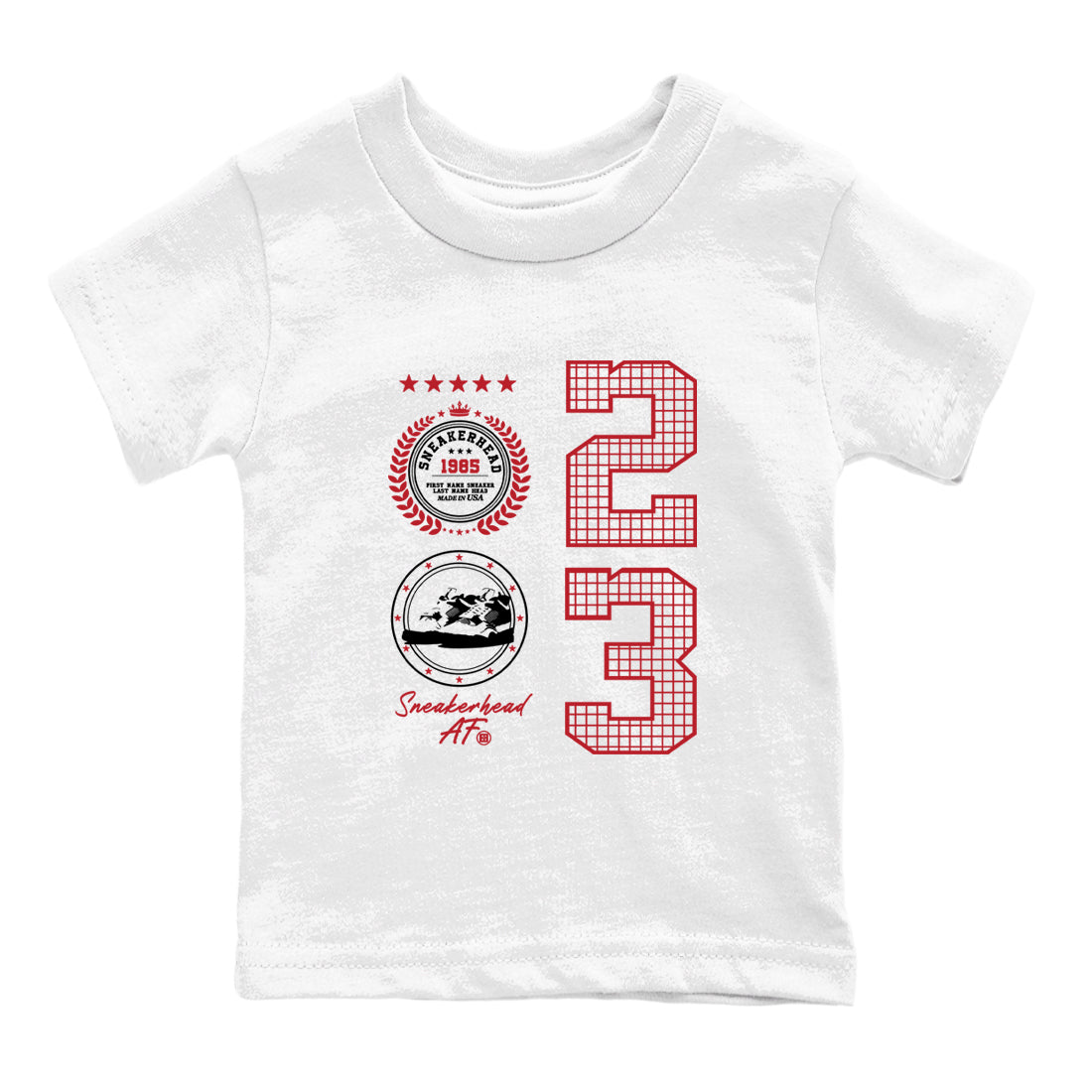 Best Sneakerfits graphic tee – Perfect Valentine's Day outfits to match Air Jordan 4 Valentines Day – Sneaker Emblem Kids T-Shirt White 2