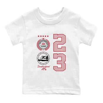 Best Sneakerfits graphic tee – Perfect Valentine's Day outfits to match Air Jordan 4 Valentines Day – Sneaker Emblem Kids T-Shirt White 2