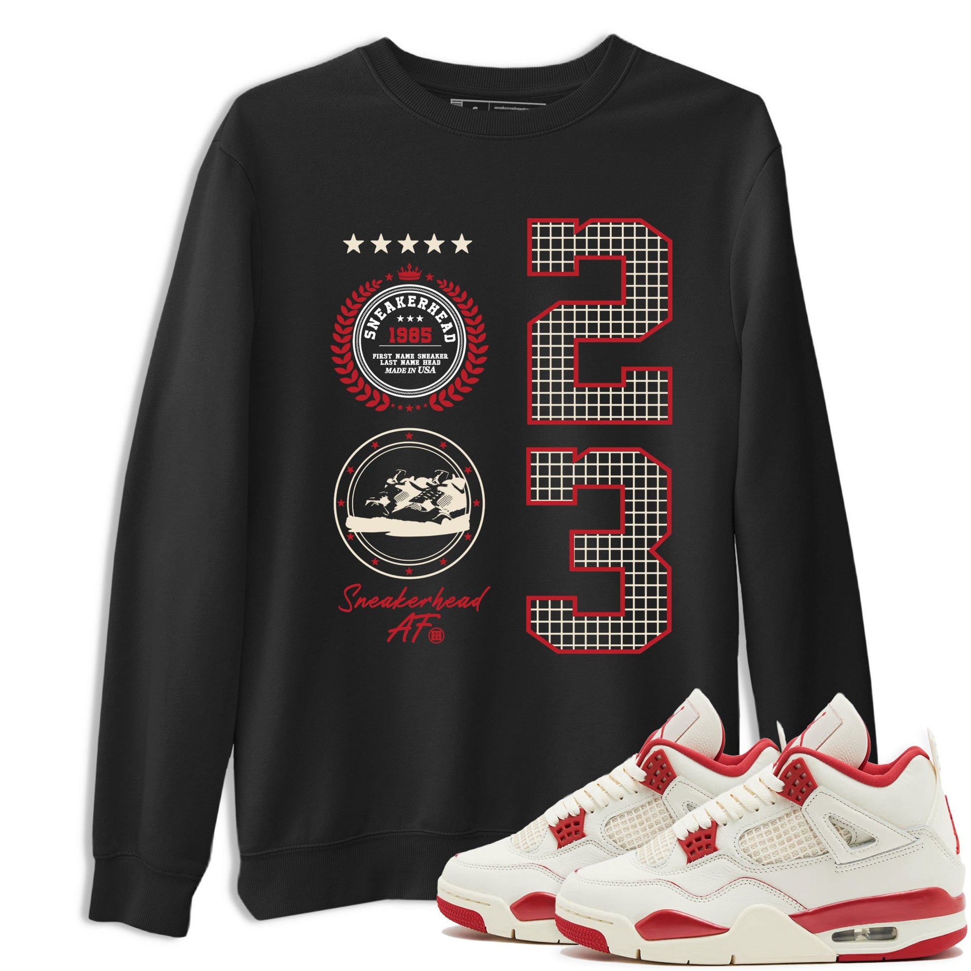 Best Sneakerfits graphic tee – Perfect Valentine's Day outfits to match Air Jordan 4 Valentines Day – Sneaker Emblem Tee Black 1