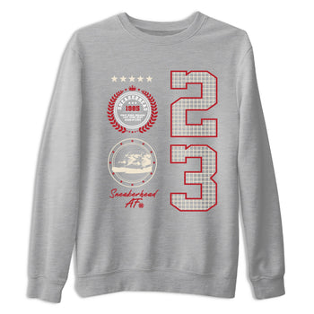 Best Sneakerfits graphic tee – Perfect Valentine's Day outfits to match Air Jordan 4 Valentines Day – Sneaker Emblem Tee Heather Grey 2