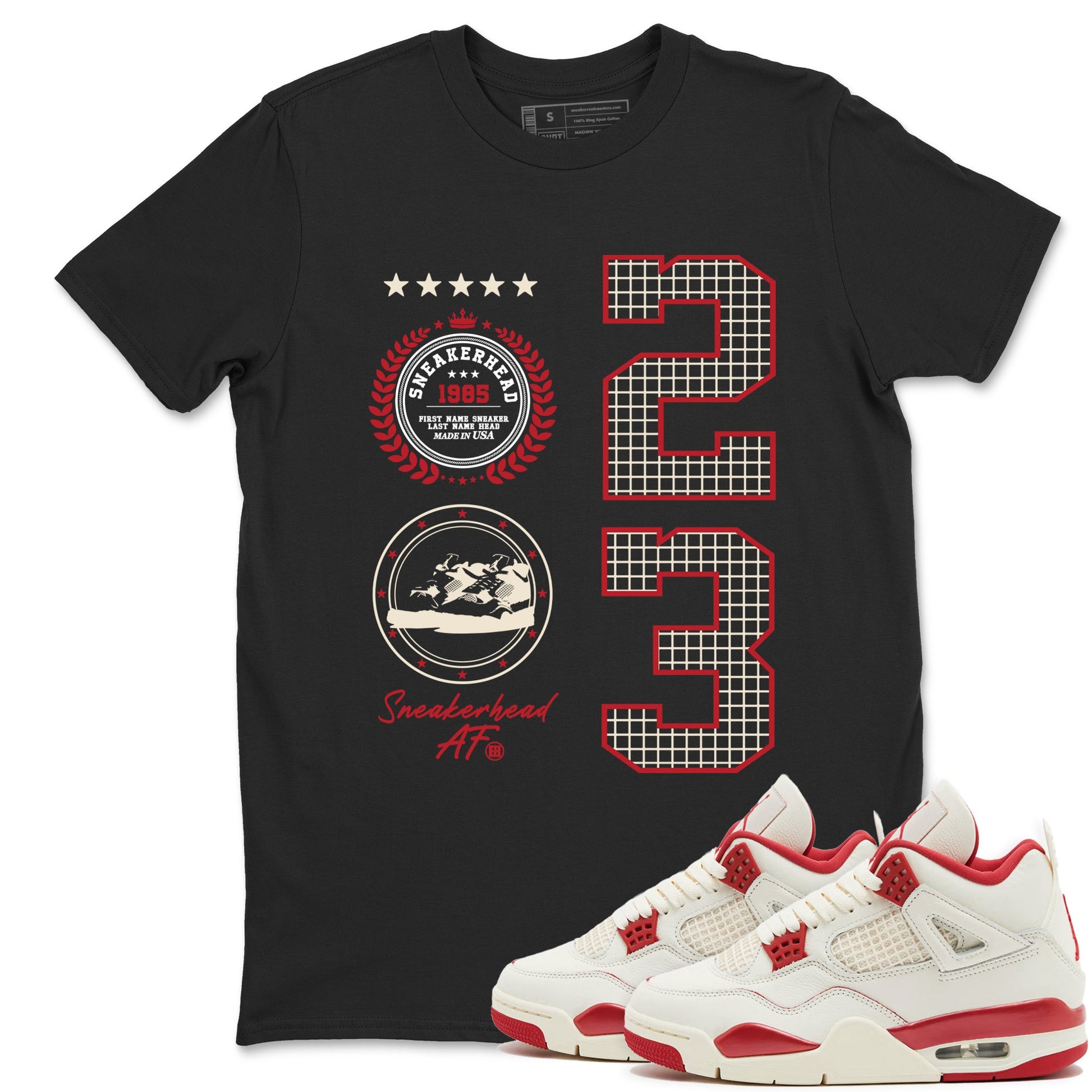Best Sneakerfits graphic tee – Perfect Valentine's Day outfits to match Air Jordan 4 Valentines Day – Sneaker Emblem Tee Black 1