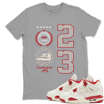 Best Sneakerfits graphic tee – Perfect Valentine's Day outfits to match Air Jordan 4 Valentines Day – Sneaker Emblem Tee Heather Grey 1