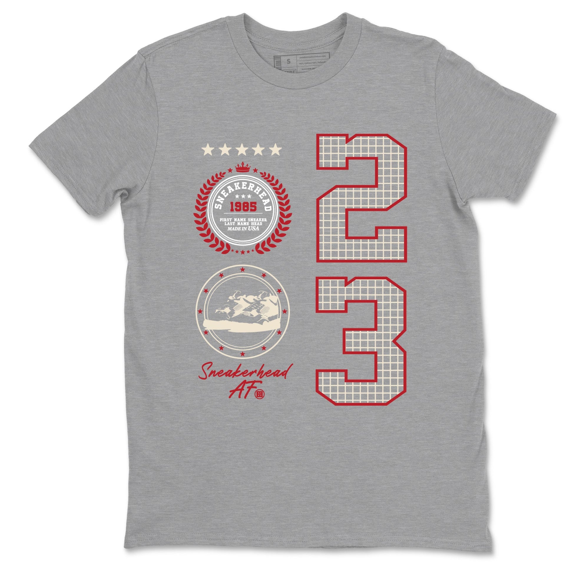 Best Sneakerfits graphic tee – Perfect Valentine's Day outfits to match Air Jordan 4 Valentines Day – Sneaker Emblem Tee Heather Grey 2