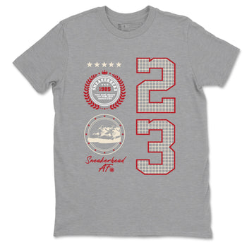 Best Sneakerfits graphic tee – Perfect Valentine's Day outfits to match Air Jordan 4 Valentines Day – Sneaker Emblem Tee Heather Grey 2