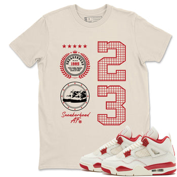 Best Sneakerfits graphic tee – Perfect Valentine's Day outfits to match Air Jordan 4 Valentines Day – Sneaker Emblem Tee Natural 1