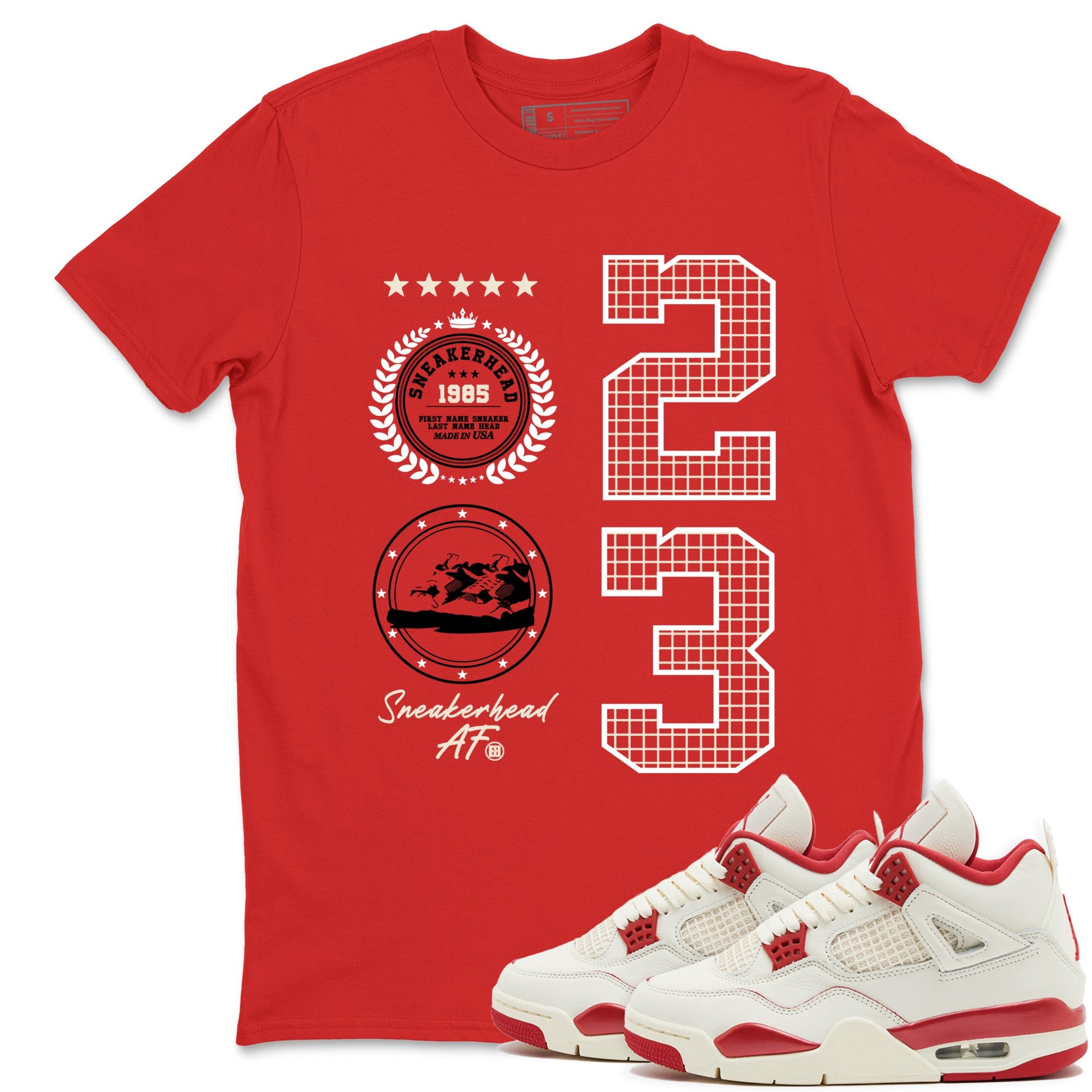 Best Sneakerfits graphic tee – Perfect Valentine's Day outfits to match Air Jordan 4 Valentines Day – Sneaker Emblem Tee Red 1
