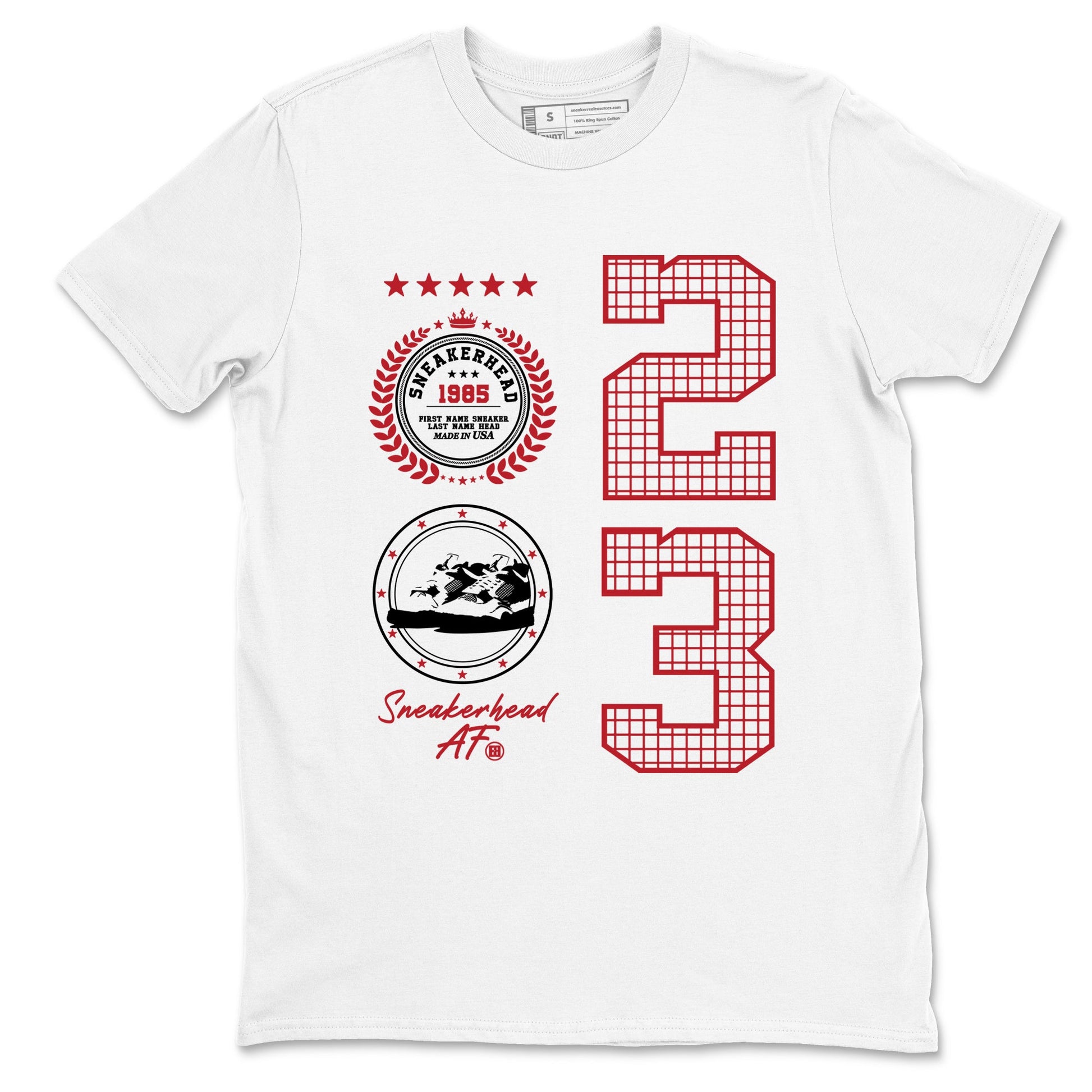 Best Sneakerfits graphic tee – Perfect Valentine's Day outfits to match Air Jordan 4 Valentines Day – Sneaker Emblem Tee White 2