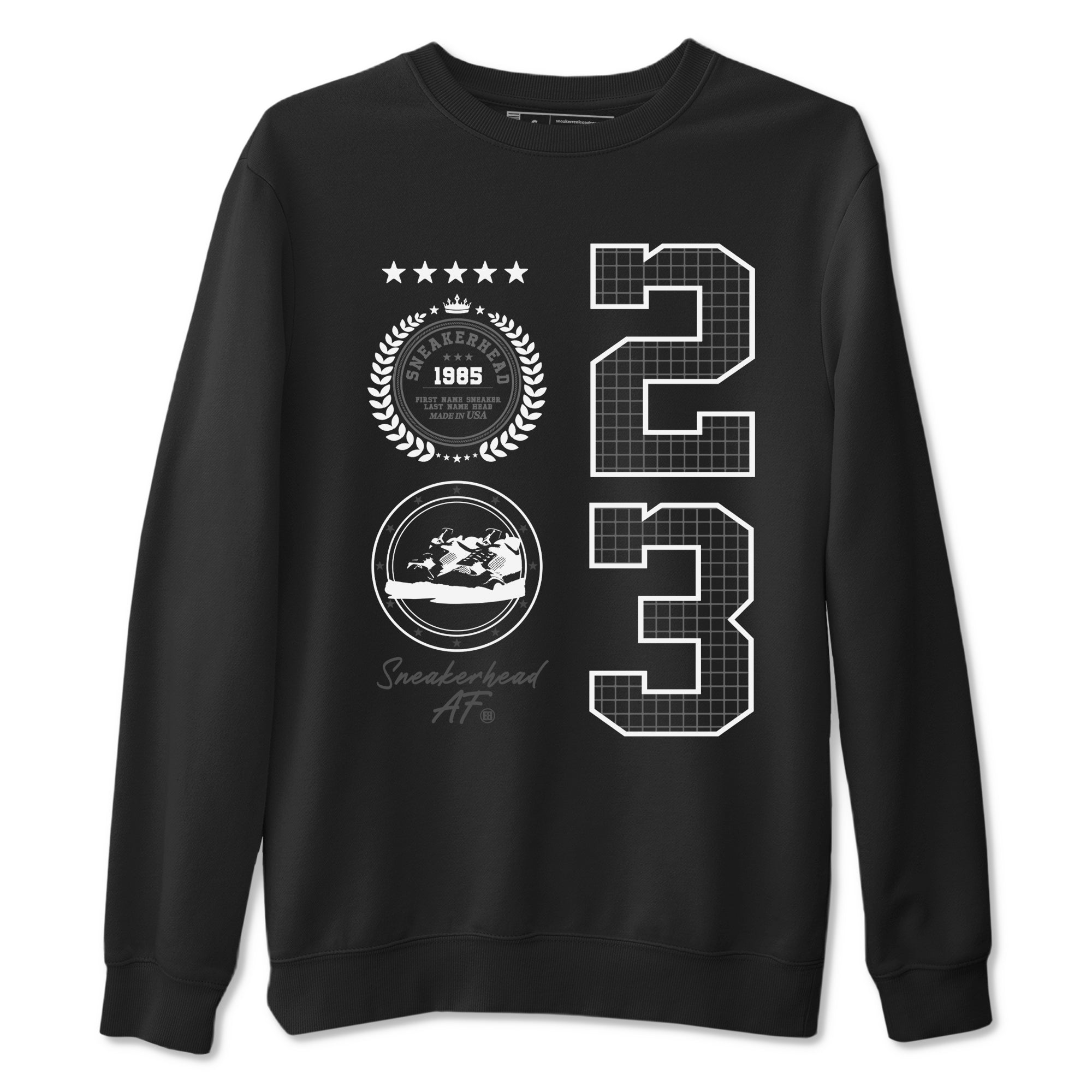 4s Wet Cement shirts to match jordans Sneaker Emblem sneaker match tees Air Jordan 4 Wet Cement SNRT Sneaker Release Tees unisex cotton Black 2 crew neck shirts