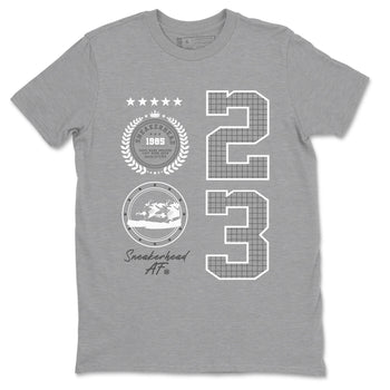 4s Wet Cement shirts to match jordans Sneaker Emblem sneaker match tees Air Jordan 4 Wet Cement SNRT Sneaker Release Tees unisex cotton Heather Grey 2 crew neck shirts