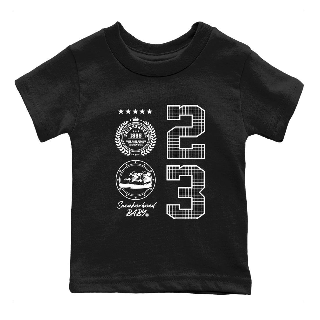 AJ4 White Thunder shirts to match jordans Sneaker Emblem sneaker match tees Air Jordan 4 White Thunder SNRT Sneaker Tees streetwear brand Baby and Youth Black 2 cotton tee