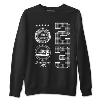 AJ4 White Thunder shirts to match jordans Sneaker Emblem sneaker match tees Air Jordan 4 White Thunder SNRT Sneaker Tees streetwear brand Black 2 unisex cotton tee