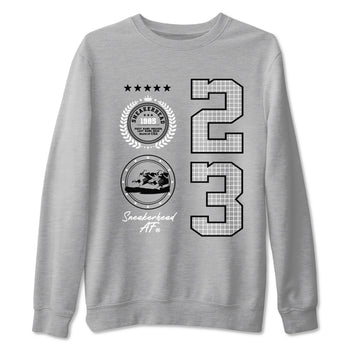 AJ4 White Thunder shirts to match jordans Sneaker Emblem sneaker match tees Air Jordan 4 White Thunder SNRT Sneaker Tees streetwear brand Heather Grey 2 unisex cotton tee