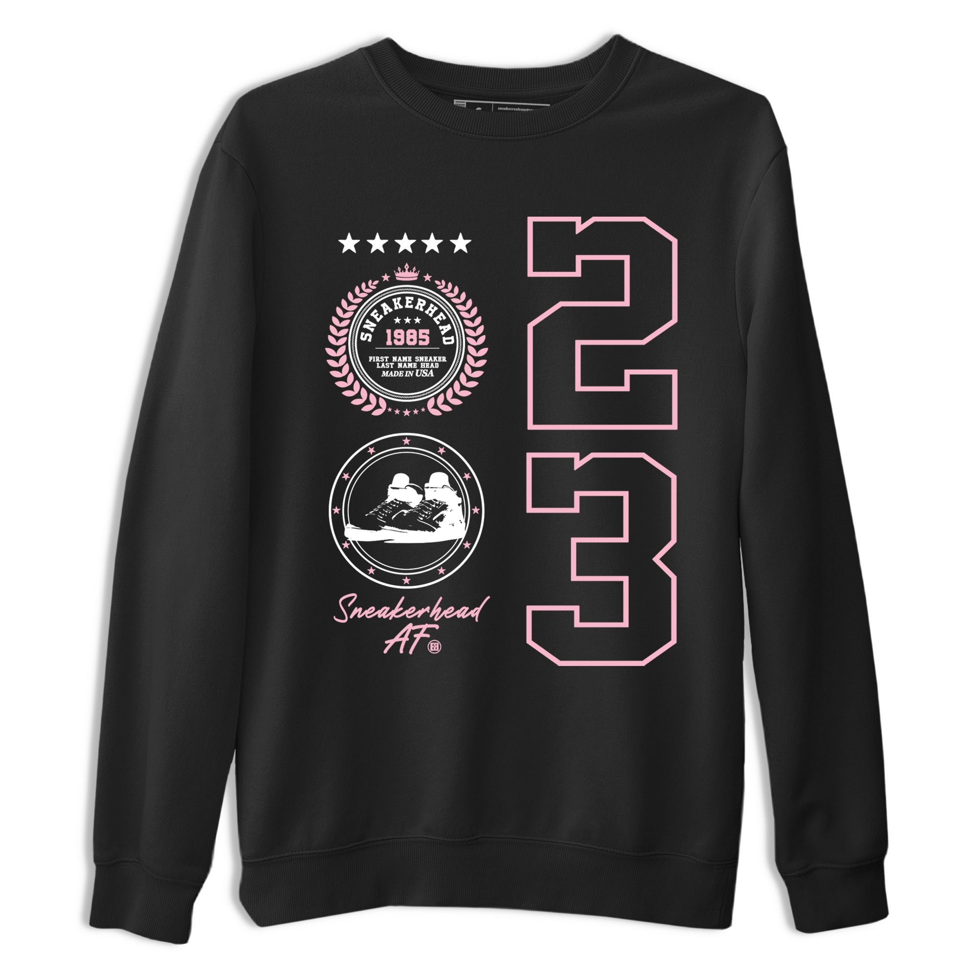 Sneaker Emblem sneaker match t-shirt styled to complete your fit with the Air Jordan 5 35th Anniversary sneakers, shown in Black 2.