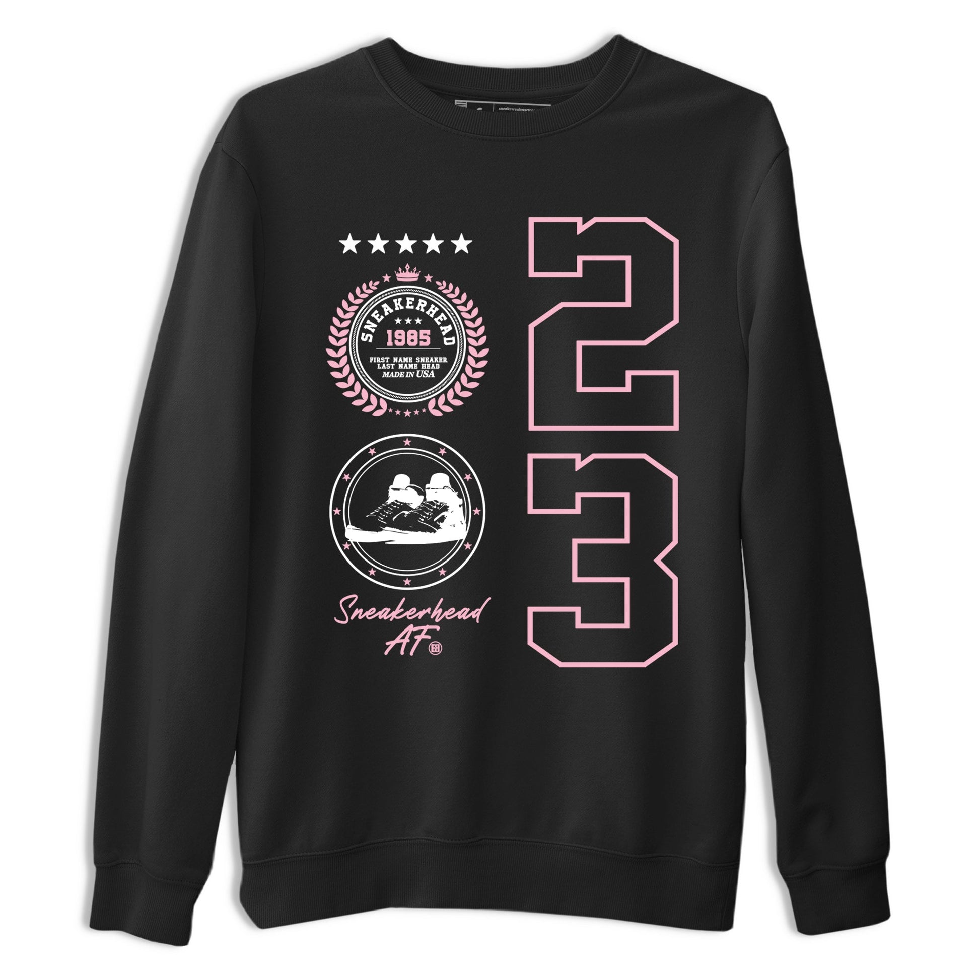 Sneaker Emblem sneaker match t-shirt styled to complete your fit with the Air Jordan 5 35th Anniversary sneakers, shown in Black 2.