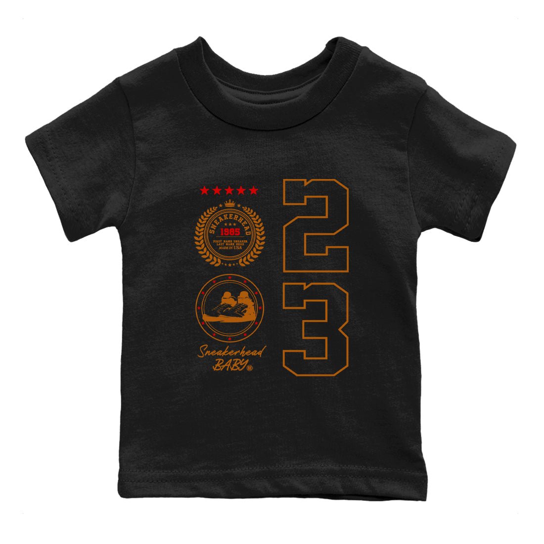 5s Archaeo Brown shirts to match jordans Sneaker Emblem sneaker match tees Air Jordan 5 Archaeo Brown SNRT Sneaker Release Tees Youth Baby Black 2 crew neck shirts