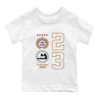 5s Archaeo Brown shirts to match jordans Sneaker Emblem sneaker match tees Air Jordan 5 Archaeo Brown SNRT Sneaker Release Tees Youth Baby White 2 crew neck shirts