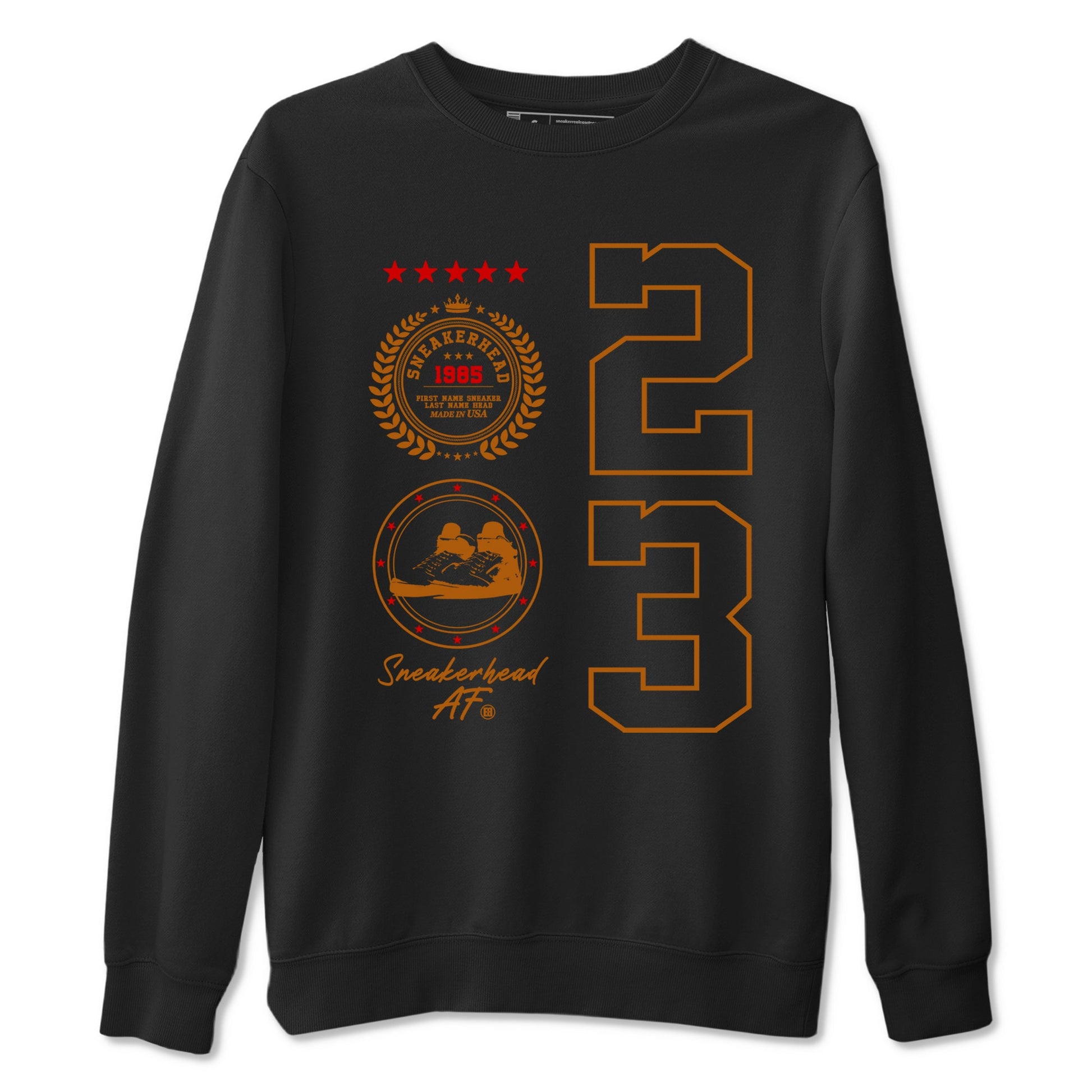 5s Archaeo Brown shirts to match jordans Sneaker Emblem sneaker match tees Air Jordan 5 Archaeo Brown SNRT Sneaker Release Tees unisex cotton Black 2 crew neck shirts