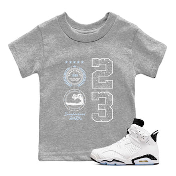 6s White Black shirt to match jordans Sneaker Emblem sneaker tees Air Jordan 6 White Black SNRT sneaker release tees baby toddler Heather Grey 1 cotton Shirt