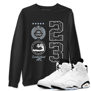 6s White Black shirt to match jordans Sneaker Emblem sneaker tees Air Jordan 6 White Black SNRT Sneaker Release Tees unisex cotton Black 1 crew neck shirt