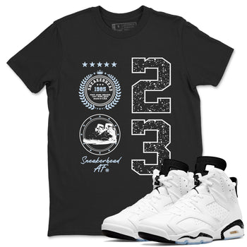 6s White Black shirt to match jordans Sneaker Emblem sneaker tees Air Jordan 6 White Black SNRT Sneaker Release Tees unisex cotton Black 1 crew neck shirt