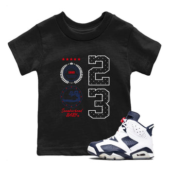 6s White And Midnight Navy shirts to match jordans Sneaker Emblem sneaker match tees Air Jordan 6 White And Midnight Navy SNRT Sneaker Tees streetwear brand Baby and Youth Black 1 cotton tee