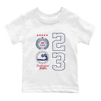 6s White And Midnight Navy shirts to match jordans Sneaker Emblem sneaker match tees Air Jordan 6 White And Midnight Navy SNRT Sneaker Tees streetwear brand Baby and Youth White 2 cotton tee